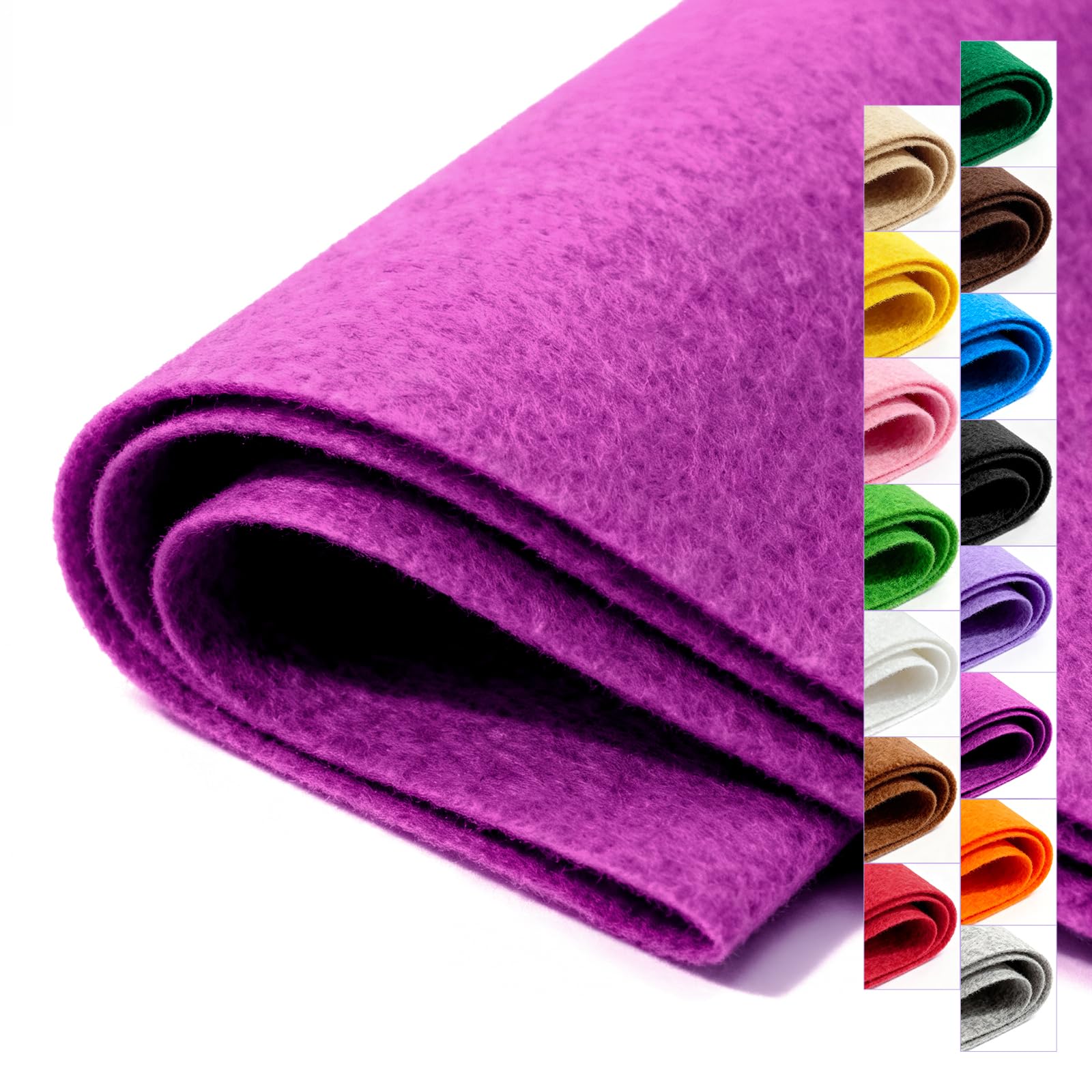 Purple Stiff Felt Sheet 36'' X 36'', 1mm Large Felt Fabric Sheet for Crafts