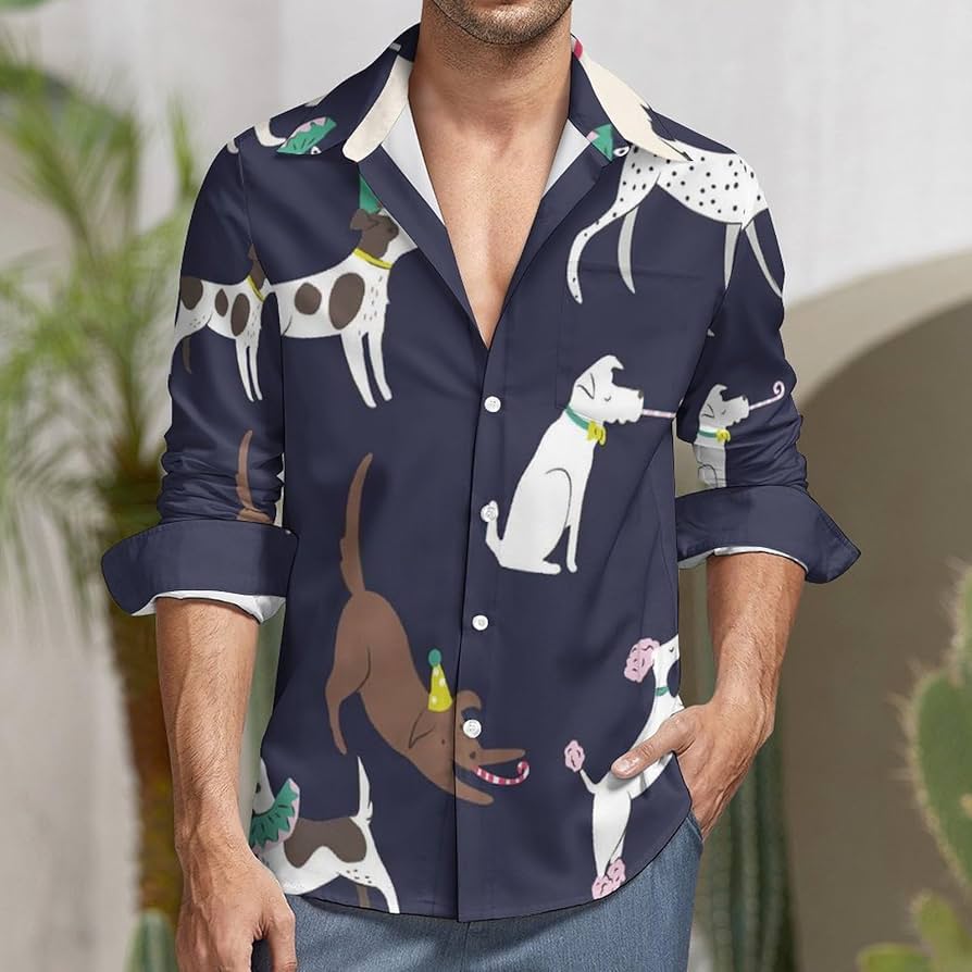 1315 アルベロベロ 金ボタン　長袖シャツ　マルチカラー　総柄　アニマル　動物 1315 アルベロベロ 金ボタン 長袖シャツ マルチカラー 総柄