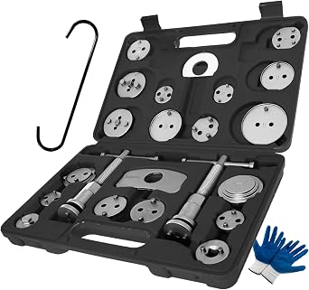 SIXIWANZI Brake Caliper Tool Heavy Duty Brake Caliper Compression Tool Black 24pc