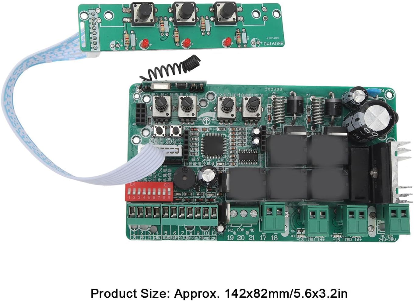 Sliding Gate Opener Circuit Board, Automatic Door Closure, Adjustable Closing Speed, Motor Adjustment, Enhanced Sensitivity (110V)