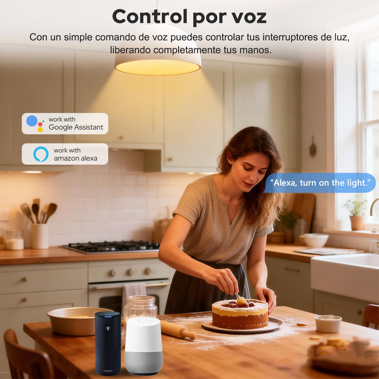 LoraTap Kit de 2 Interruptores Relé WiFi Inalámbricos, Conmutador Paralelo, Receptor de 2300W 10A, Interruptor Inteligente, Control a Distancia por Móvil, Compatible con Alexa y Google Assistant