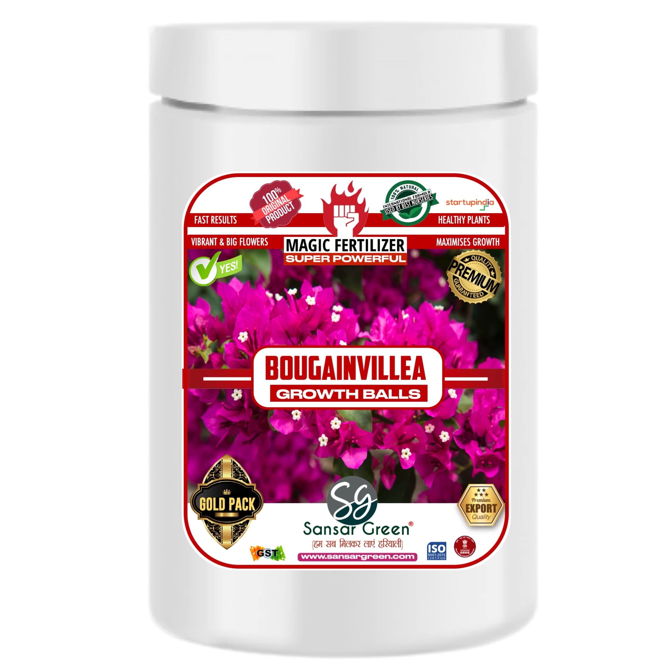 Sansar Green® Bougainvillea Growth Magic Balls fertilizer for Maximising Flowering and Fast Growth. (200 gm)-image-17