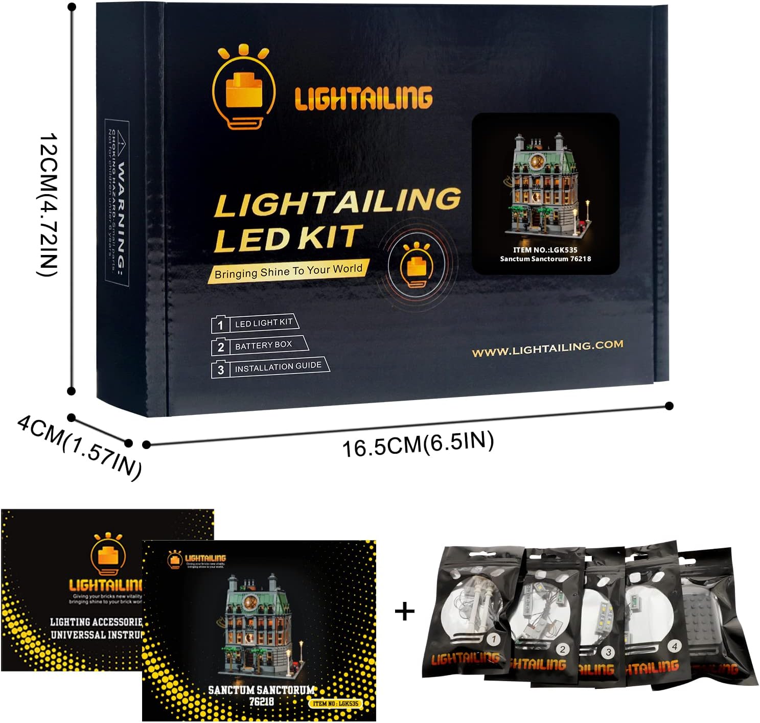 LIGHTAILING Light for Lego-76218 Sanctum-Sanctorum - Led Lighting Kit Compatible with Lego Building Blocks Model - NOT Included The Model