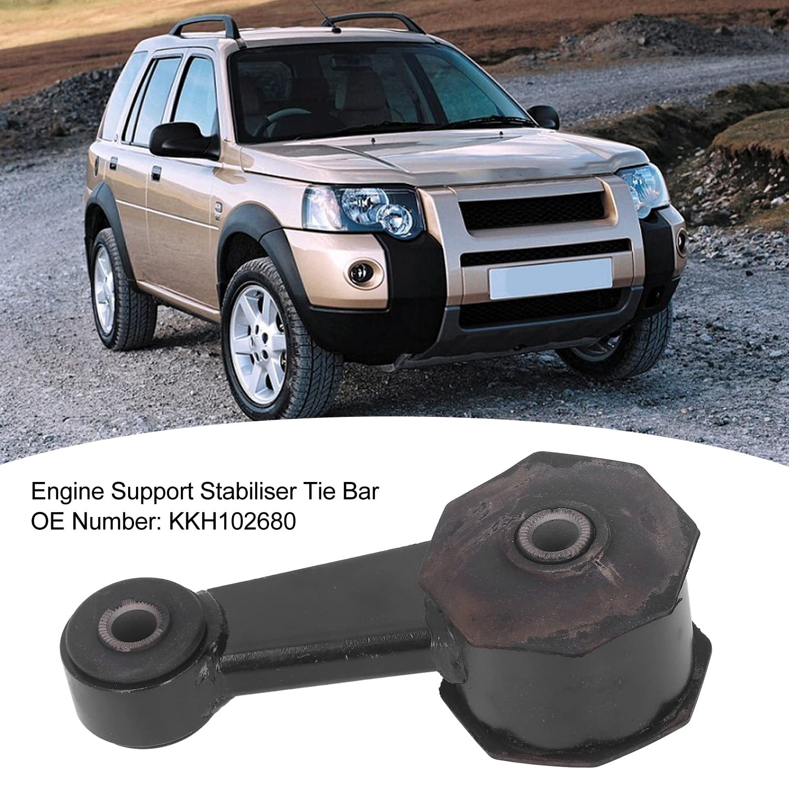 Support moteur inférieur, KKH102680 Support moteur Stabilisateur Barre de fixation Support moteur Remplacement pour FREELANDER V6 2.5L 2002‑2005