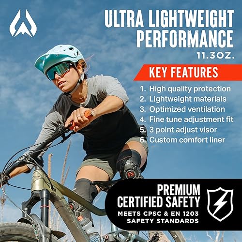Miniatura 2 de Wildhorn Corvair - Casco de bicicleta de montaña para hombres y mujeres con máxima ventilación, sistema de ajuste FTA y visera ajustable. Cascos de