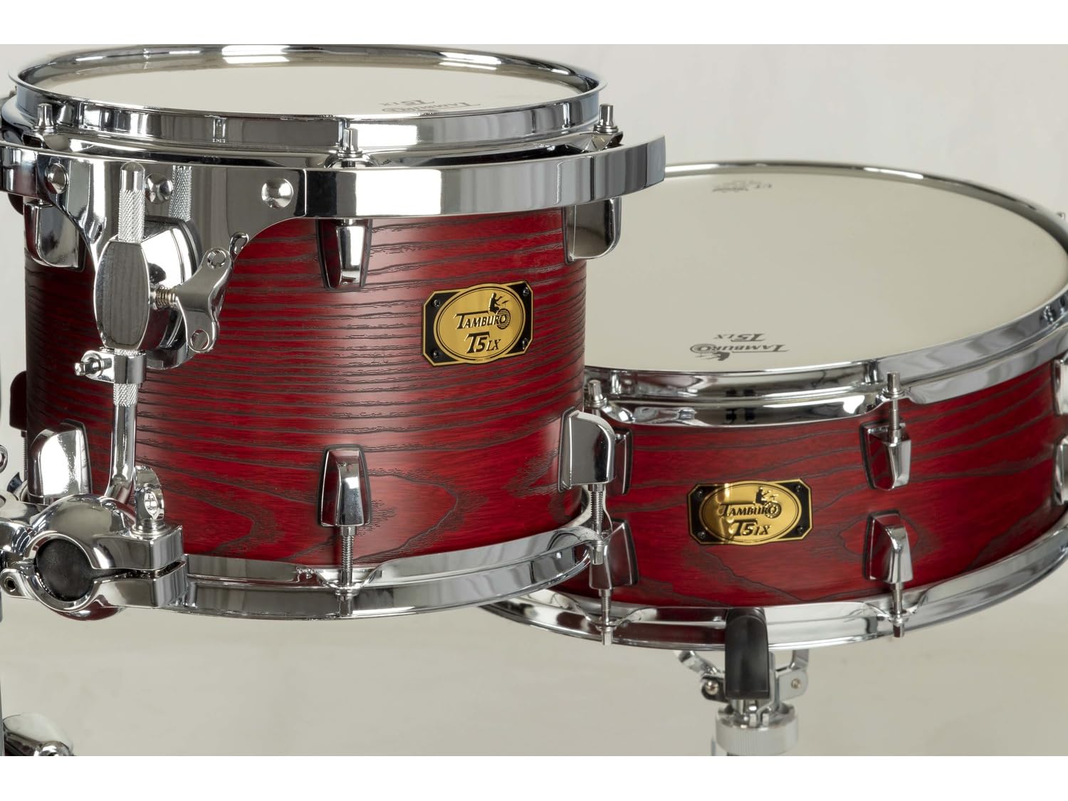 Tamburo T5LX Batteria Acustica 5 Pezzi, Rosso Venato, Cassa 56cm, Tom 25/30cm, Timpano 40cm, Rullante 35cm, con Accessori