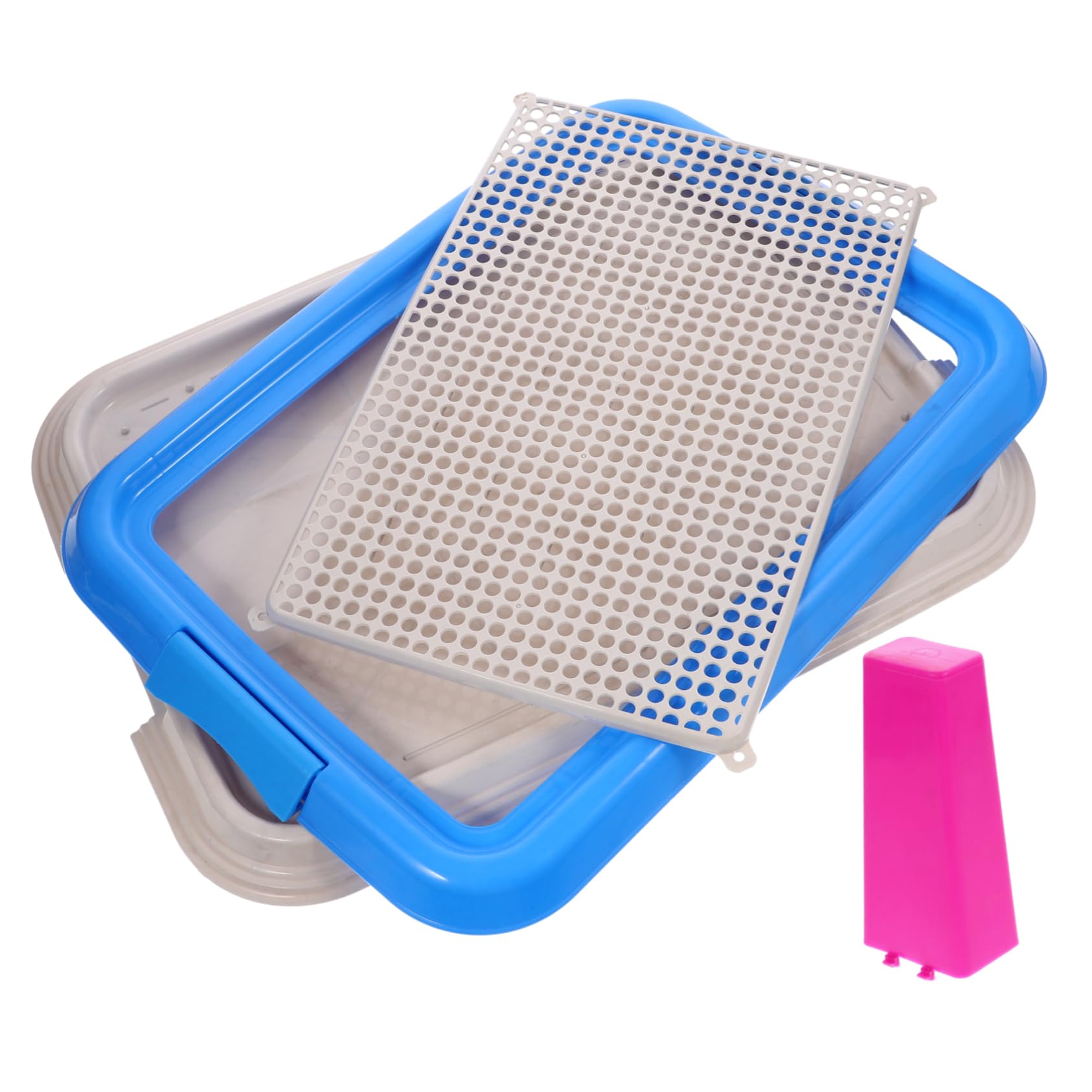 ERINGOGO Pet Puppy Litter Toilet Training Tray Thickened Dog Potty with Slide Design for Indoor Use Easy to Clean and Carry for Puppy Potty Training