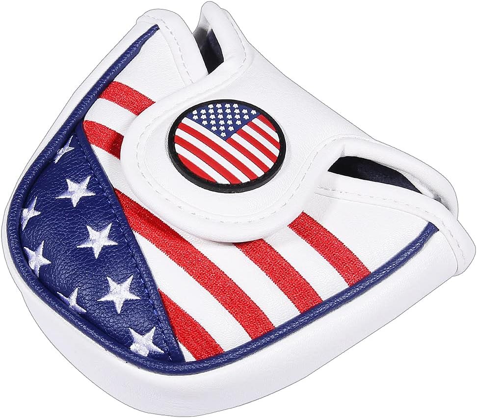 USA Golf Head Covers for Driver & Fairway Woods - Premium Leather Headcovers, Designed to Fit All Woods and Drivers