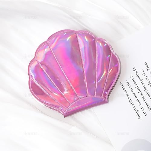 Miniatura 9 de AUEAR, Paquete de 4 espejos de maquillaje de doble cara con purpurina y espejo compacto portátil plegable para bolso de mano, bolsillo para mujeres