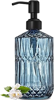 26 Blue Bathroom Ideas That Feel Fresh and Serene 146 JASAI 18Oz Blue Soap Dispenser with Black Rust Proof Pump, Refillable Ba...