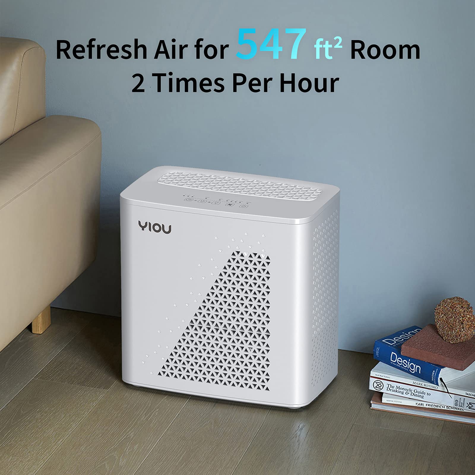 Purificatore d'aria, grande spazio fino a 150 m², filtro HEPA H13 True per incendi selvatici, peli di animali domestici, forfora, fumo, polline, silenzioso, 20 dB, filtro dell'aria per camera da