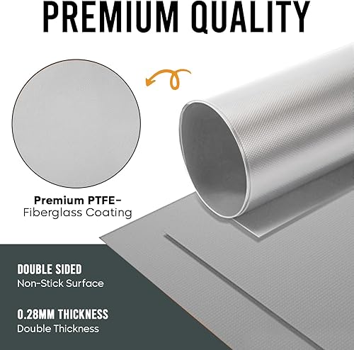 Vista 74 de Paquete de 2 forros de teflón antiadherentes grandes y gruesos, de 17 x 25 pulgadas, sin BPA ni PFOA, para la parte inferior de horno eléctrico