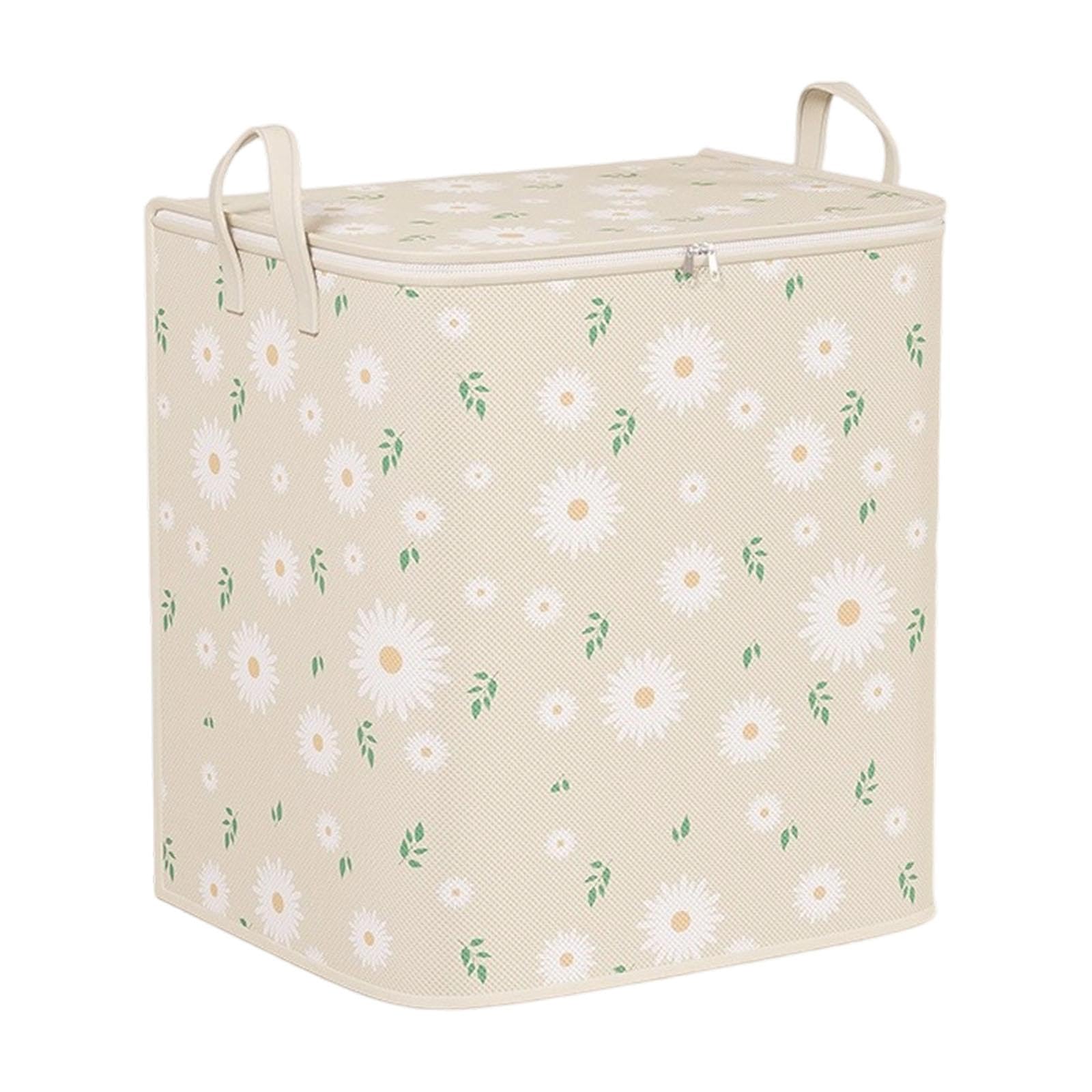 Bolsa de almacenamiento de ropa beige organizador individual con asa para mudanza