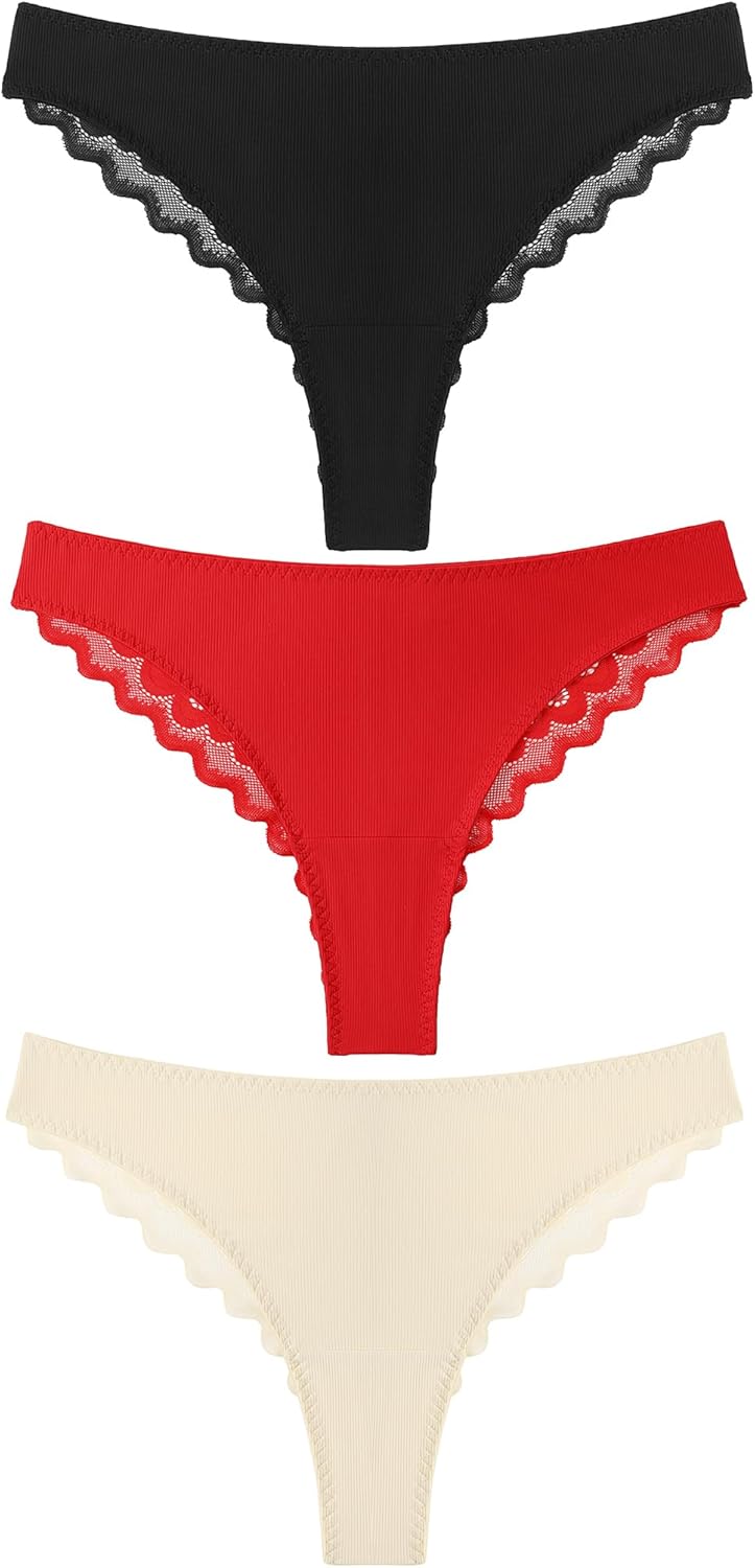 Avidlove 1 or 3 Pack Cheeky Underwear for Women Lace No Show Bikini Soft Breathe hipster panties - Image 6