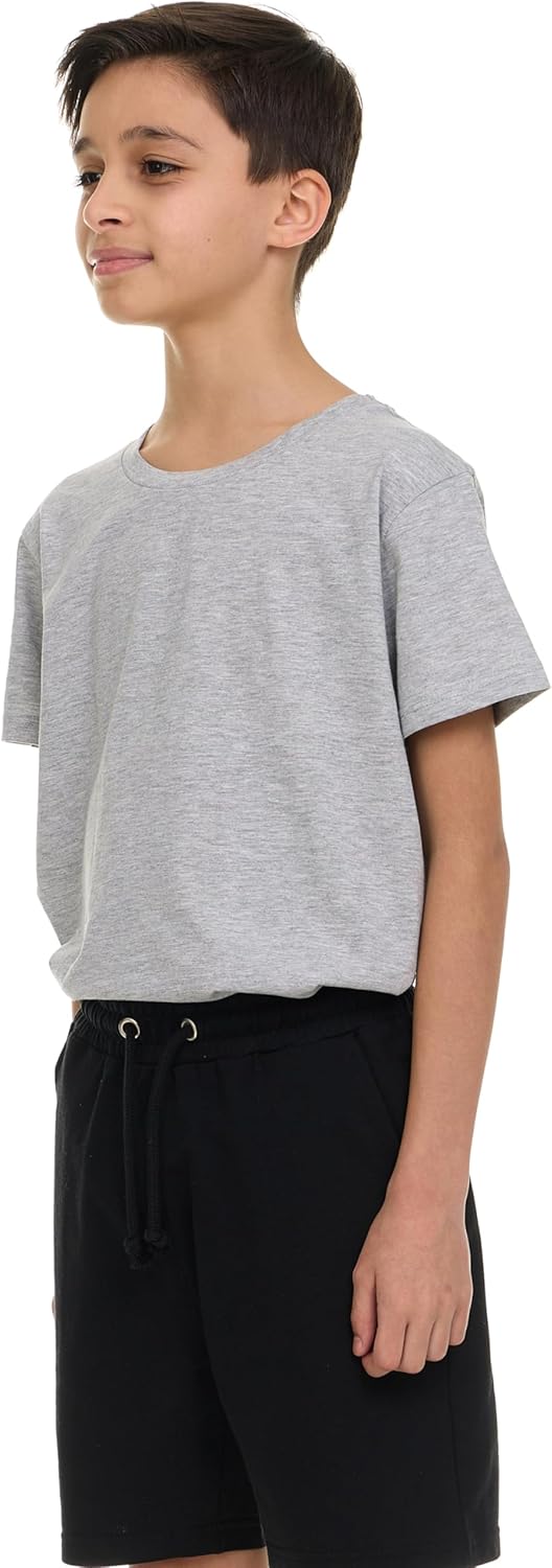 Boys’ 3-Pack French Terry Cotton Shorts – Soft Pull-On Activewear Shorts with Drawstring Waist & Pockets - Image 4