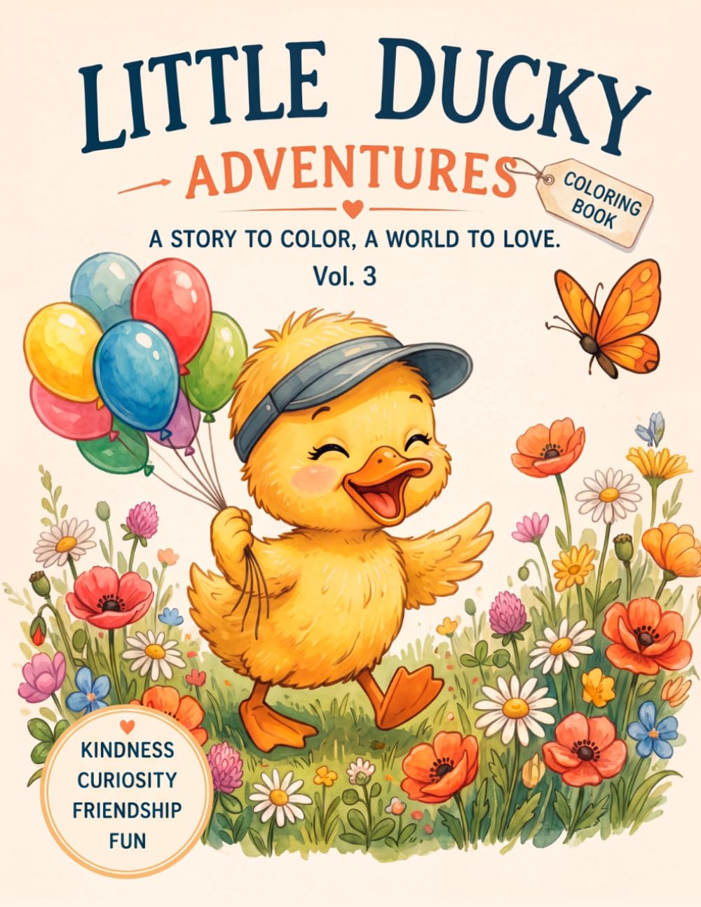 Little Ducky Adventures Vol. 3: A Story to Color for Kids Ages 4-8 with 26 Gentle Scenes and a Hidden Surprise on Every Page