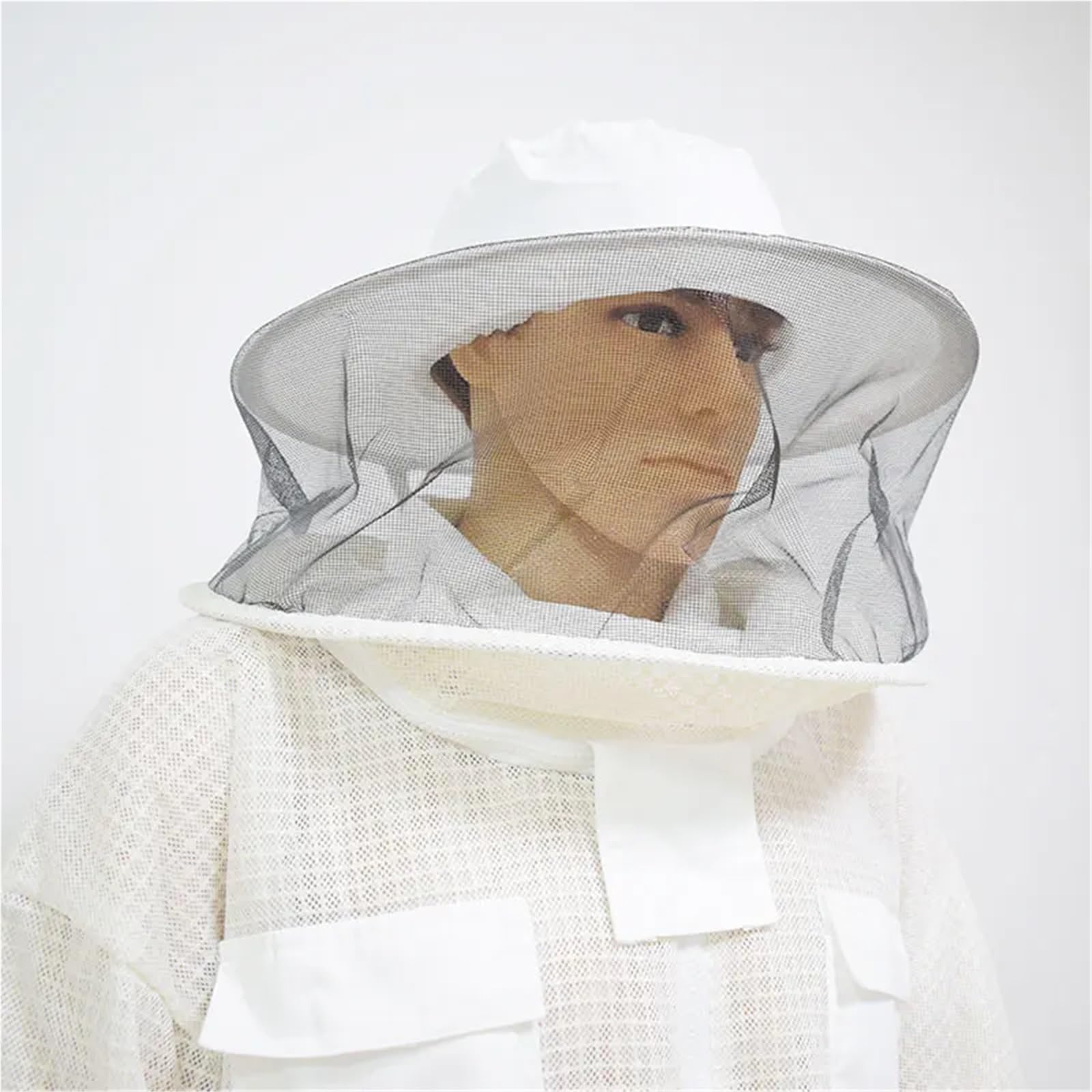 Abbigliamento Apicoltura Tuta da apicoltore ventilata a 3 strati con velo rotondo, abbigliamento professionale for apicoltura(3XL)