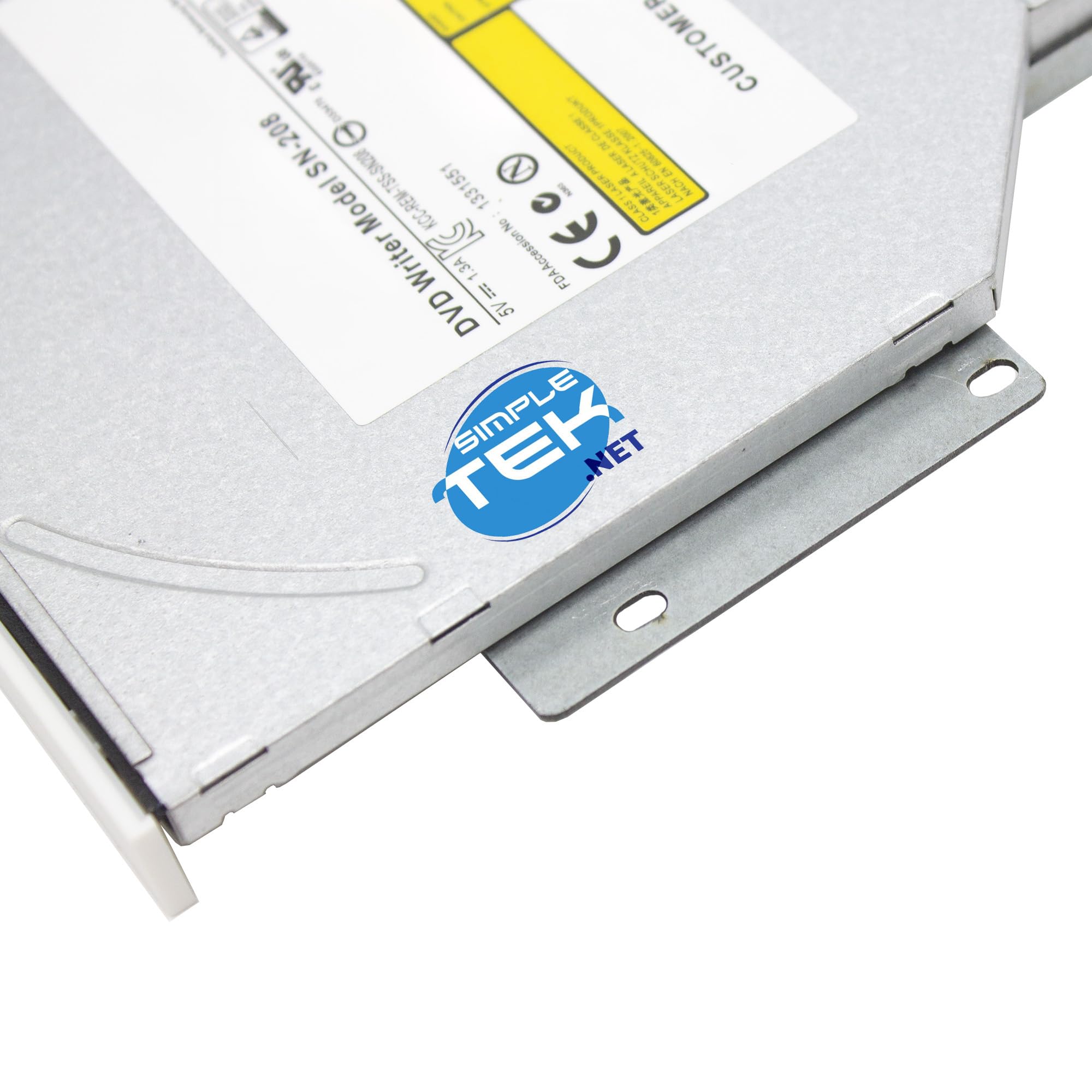 SIMPLETEK - Masterizzatore CD/DVD 12,7 mm con mascherina bianca SATA DVD-RW + Staffa generica di fissaggio 45K0494