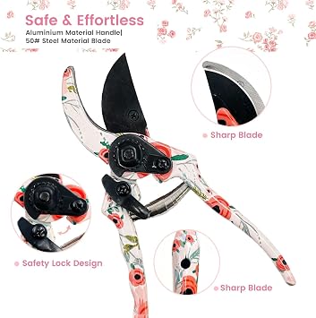 Snail Garden ガーデンツール リバーシブルフィッシャーマンサンハット&収納バッグ付き ガーデニングハンドツール、耐久性のある防錆ガーデニング用品、女性用ガーデンキット
