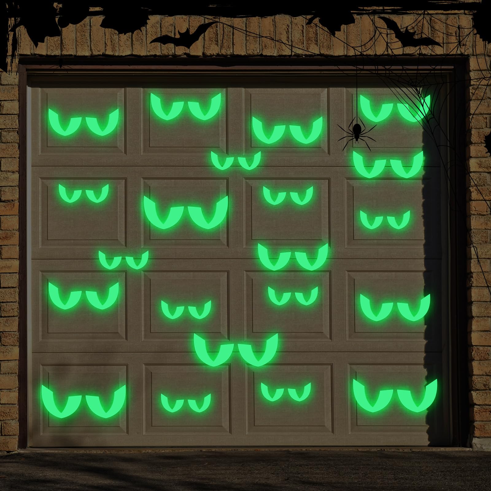 Aimants magnétiques Halloween pour décorer votre porte de garage la nuit