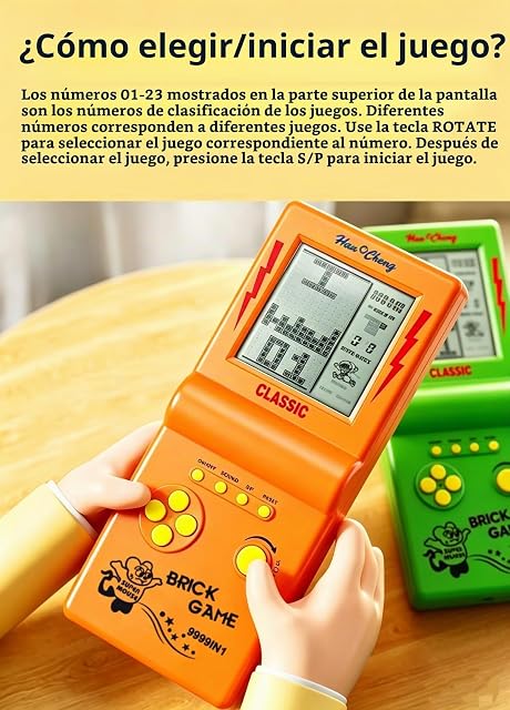 Foto 6 de 8 de CZT Cube Consola de Juegos Pantalla Grande 999 en 1 Juego de Bloques Consola portátil Retro Ladrillos…