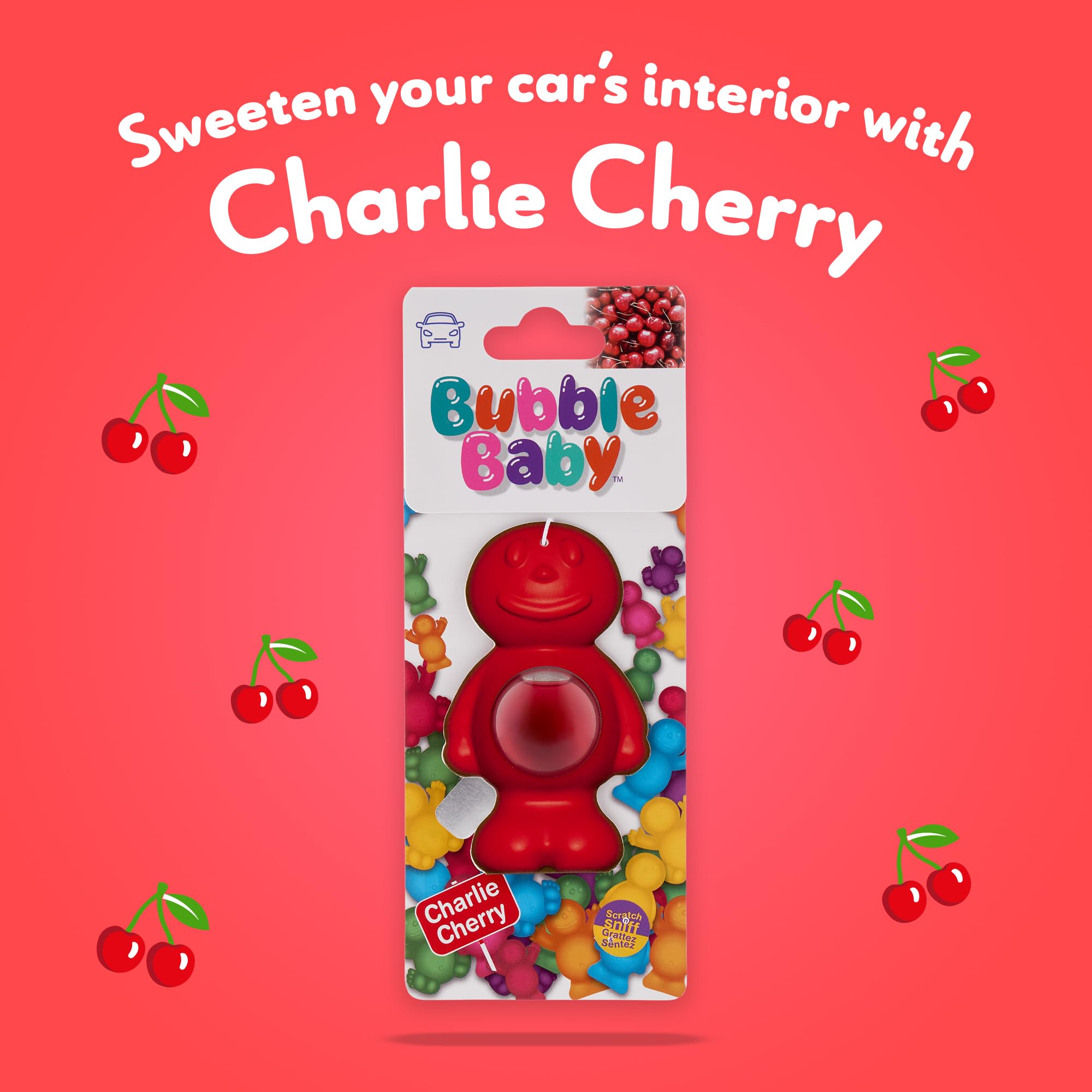 Image secondaire de Désodorisants pour Voiture BUBBLEBABY Cerise - Lot de 6