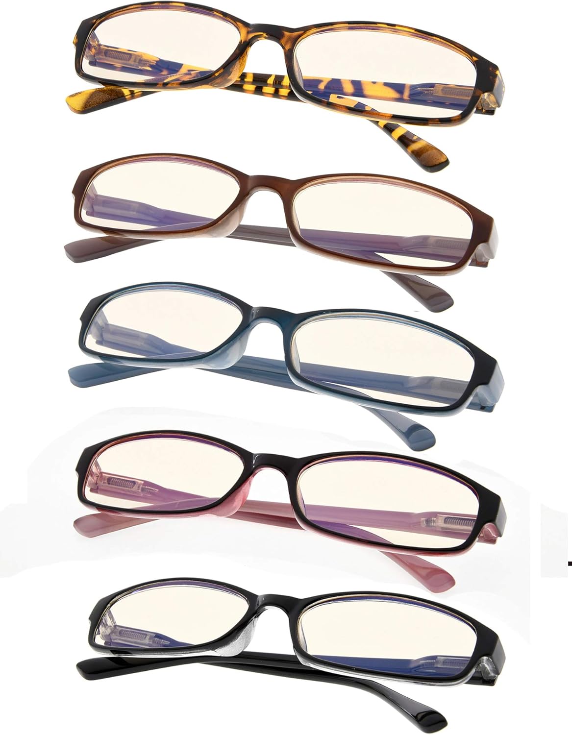 5-Pack Computer Reading Glasses UV Protection Eyeglasses Readers Women