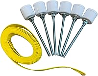Vista 1 de Seis picos de poste de armadura/estacas y poste amarillo Placer Combo DIY perro agilidad equipo tejido postes
