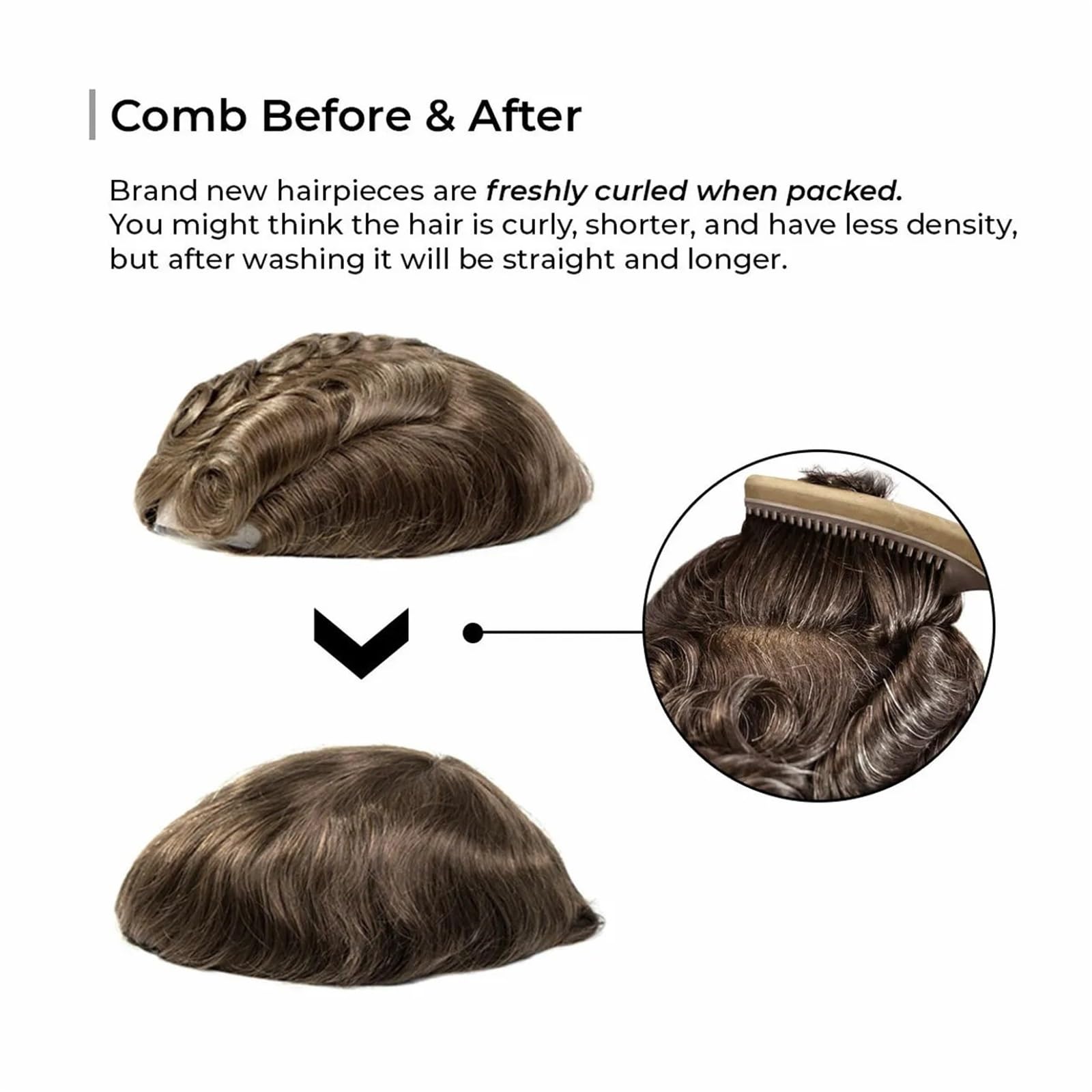 Tupecik męski Tupecik męski Remy Hair System Oddychający 8x10 cali