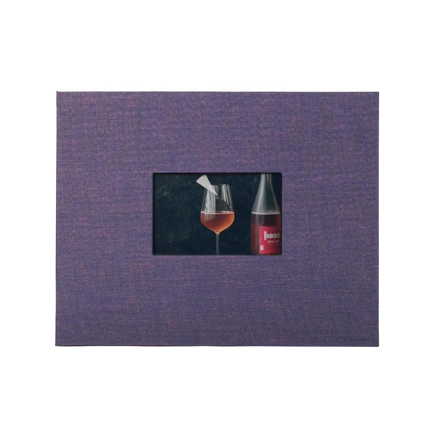 Kolo Newport Scrapbook, 11" x 14", Ideal for Wedding Albums, Baby Books, and Travel Journals, Amathyst Chambray