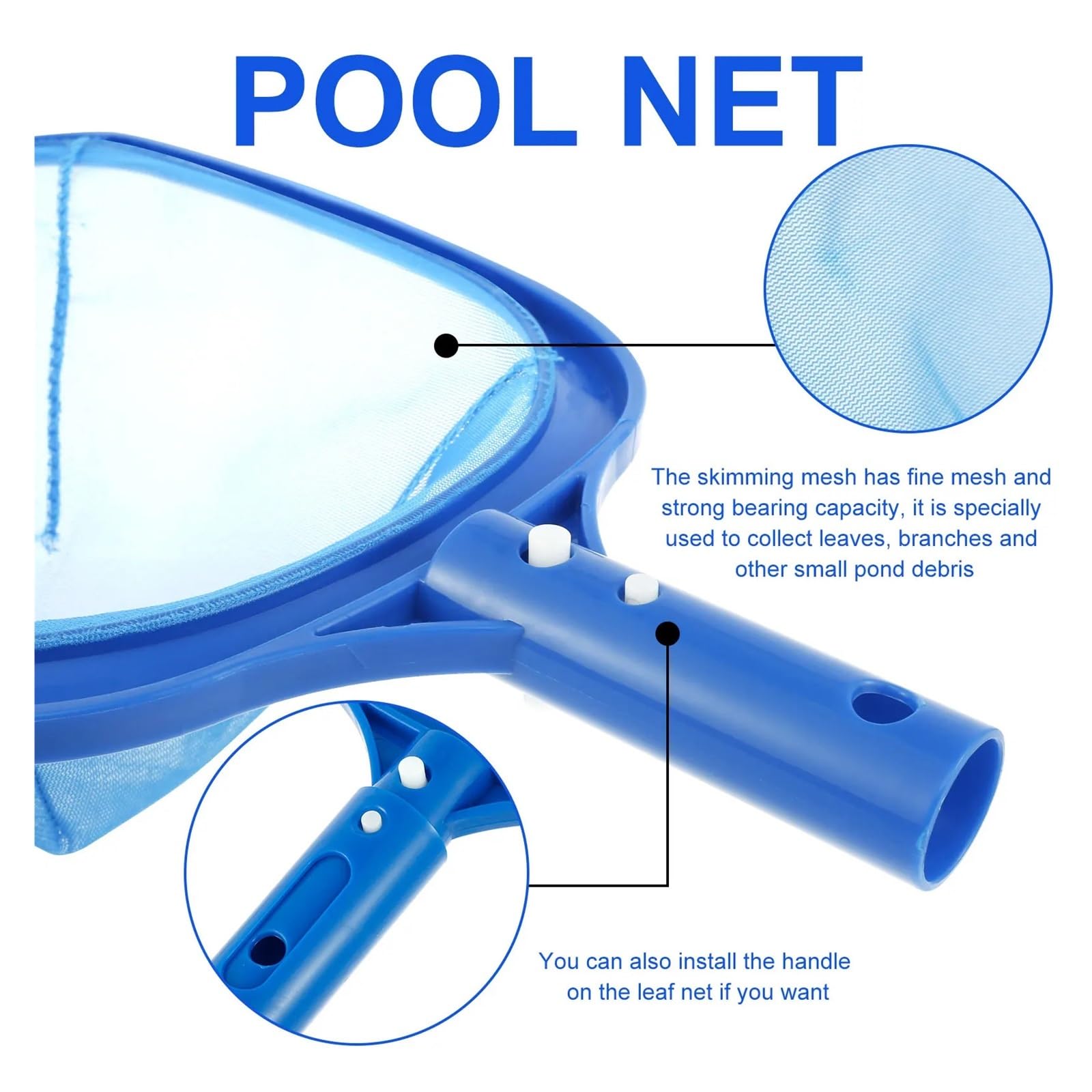 Set Di Spazzole for Piscina Pulizia Portatile Con Manico Da 63 Pollici Spugna for Riporre Facilmente La for Pareti Piastrelle
