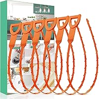 Vista 8 de Removedor de obstrucciones de drenaje de pelo de serpiente de drenaje, paquete de 3 herramientas para desatascar el fregadero de serpiente