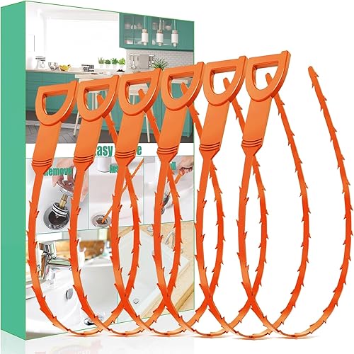 Miniatura 8 de Removedor de obstrucciones de drenaje de pelo de serpiente de drenaje, paquete de 3 herramientas para desatascar el fregadero de serpiente