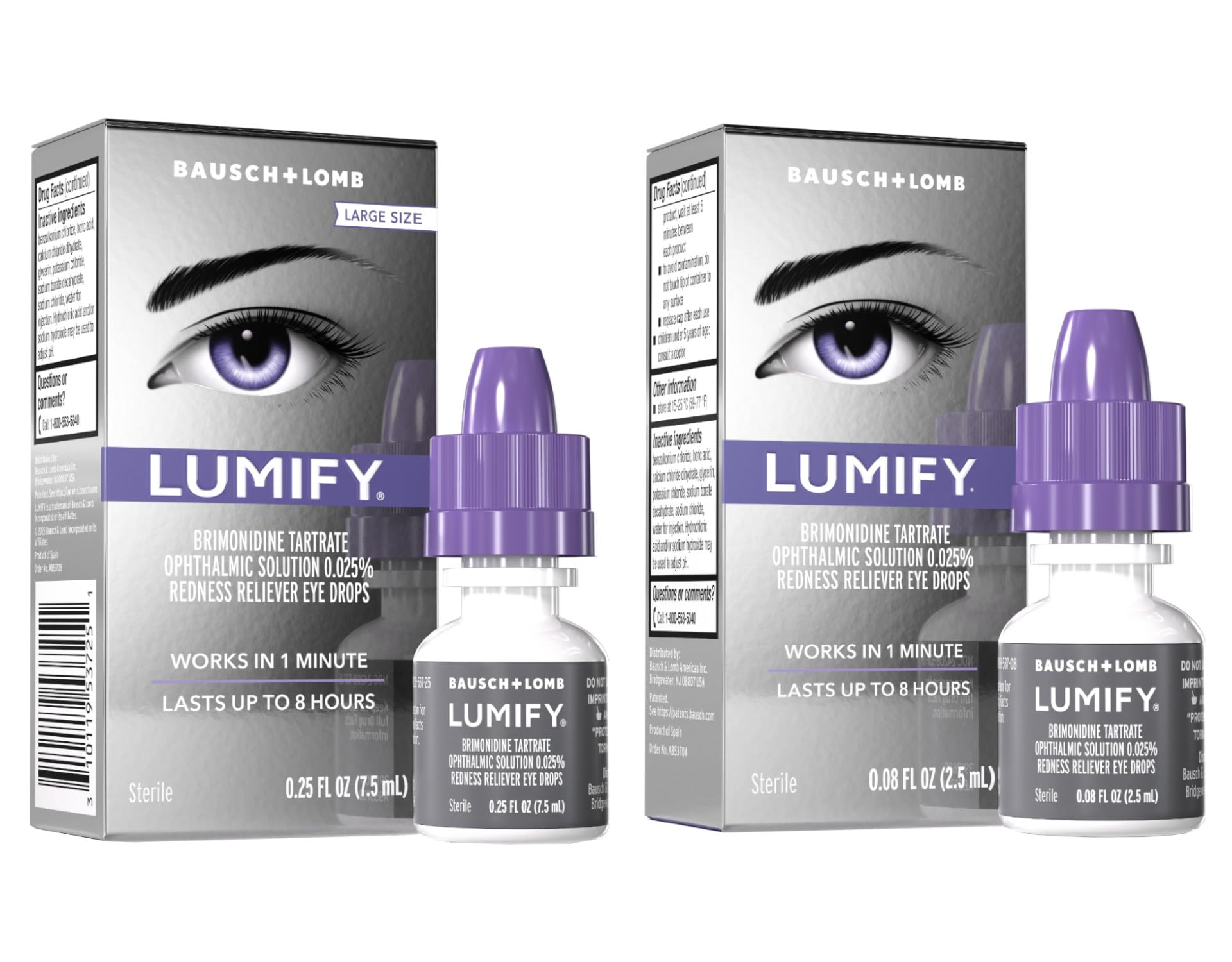 LUMIFY Redness Reliever Eye Drops, for Whiter & Brighter Looking Eyes, 0.08 Fl Oz ((Pack of 5)) — Amazon image 11