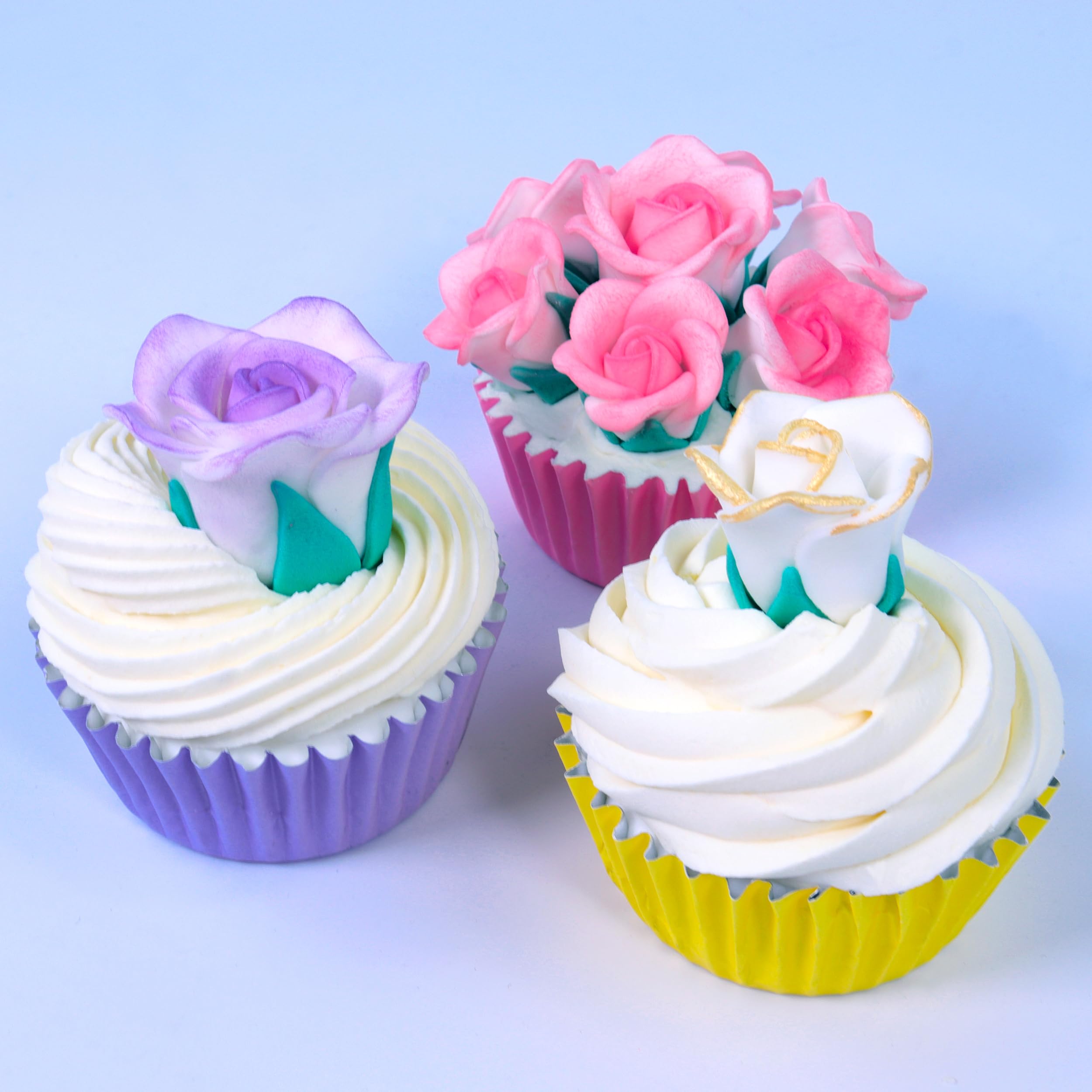 PME 4mm Roses en Sucre pour la décoration de gâteaux, 36 pièces (Bleu)