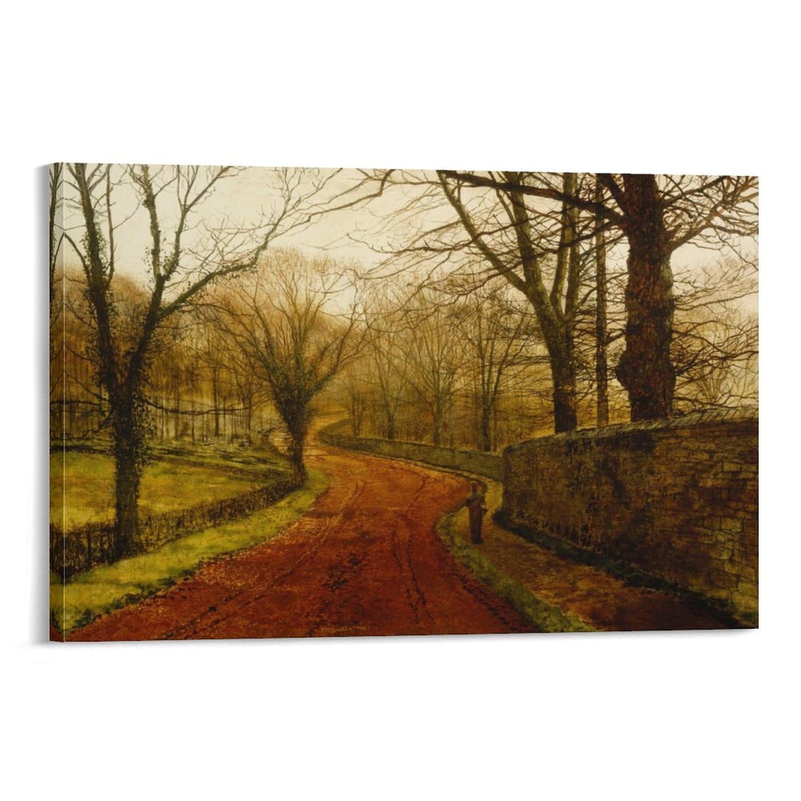 Stapleton Park, Pontefract, 1877 By John_Atkinson_Grimshaw Wall Art Prints Poster Wall Art Picture Painting Poster Canvas Print Posters Artworks Room Decor 12x18inch(30x45cm)