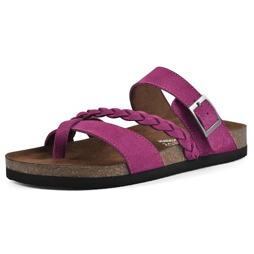 WHITE MOUNTAIN womens Hazy Flat Sandal - 12 - Purple Rain/Suede