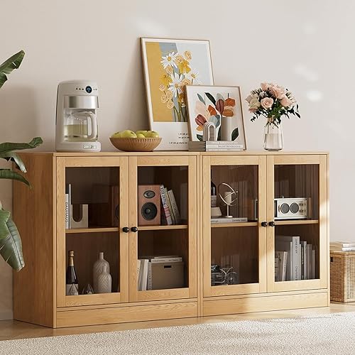 Miniatura 19 de TUSY Armario modular de almacenamiento de 31.5 pulgadas, 4 estilos, moderno juego de soporte de TV para sala de estar, aparador con cajón, armarios