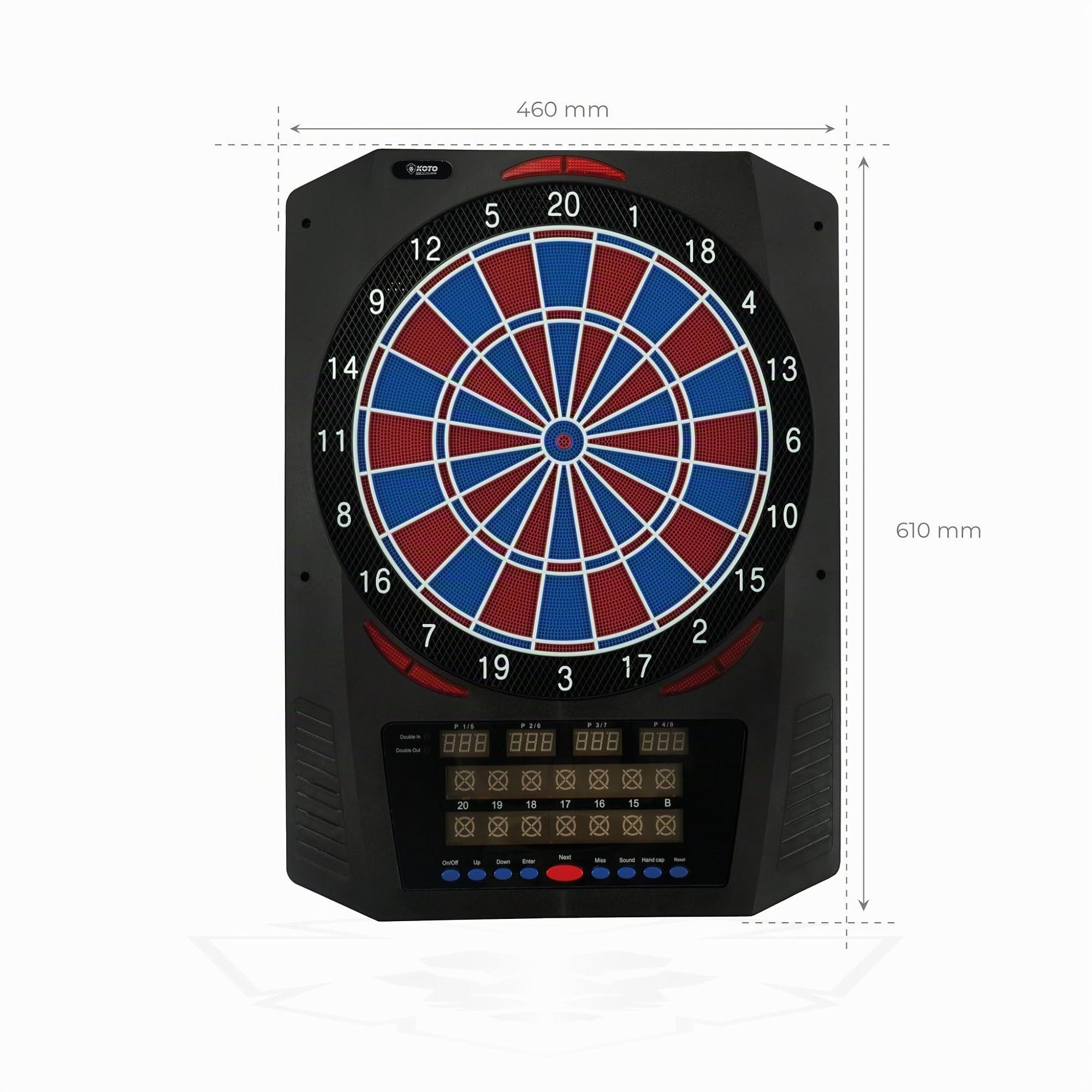 KOTO – Diana Electrónica Royal 580, 6 Dardos Soft, 36 Juegos, Más de 580 Variantes, para 1-8 Jugadores