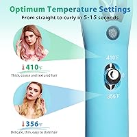 Vista 7 de Rizador de 3 barriles Aleath: Rizador de cabello de doble voltaje con temperatura ajustable de tres barriles - Varilla onduladora de cerámica de 1