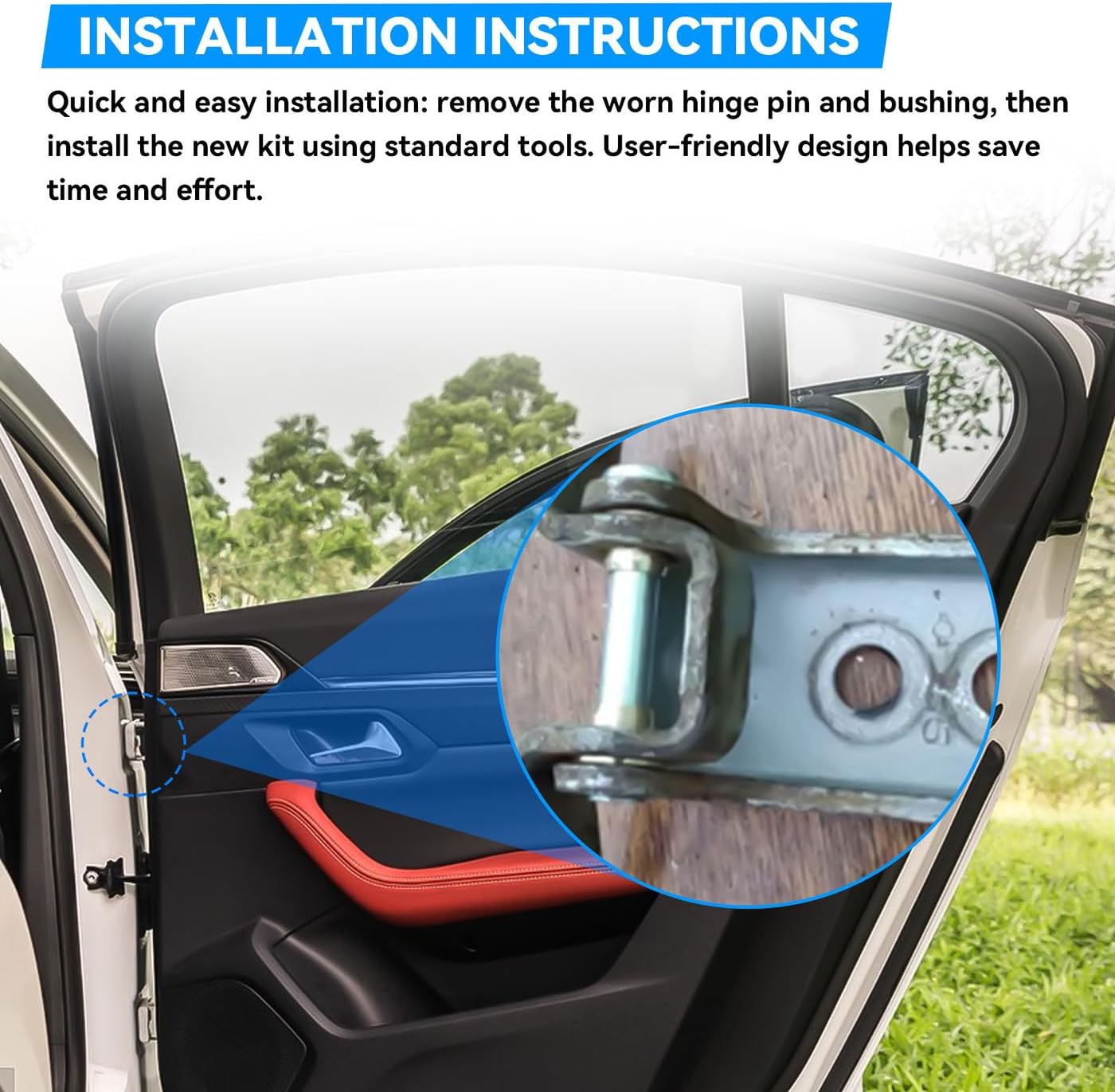 Front Door Hinge Pin and Bushing Repair Kit