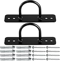 Lyellfe 2-Pack Battle Rope Anchors: Heavy Duty Wall Ceiling Mount Brackets for Gymnastic Rings, Yoga Swings, Suspension Trainers - 661lb Capacity