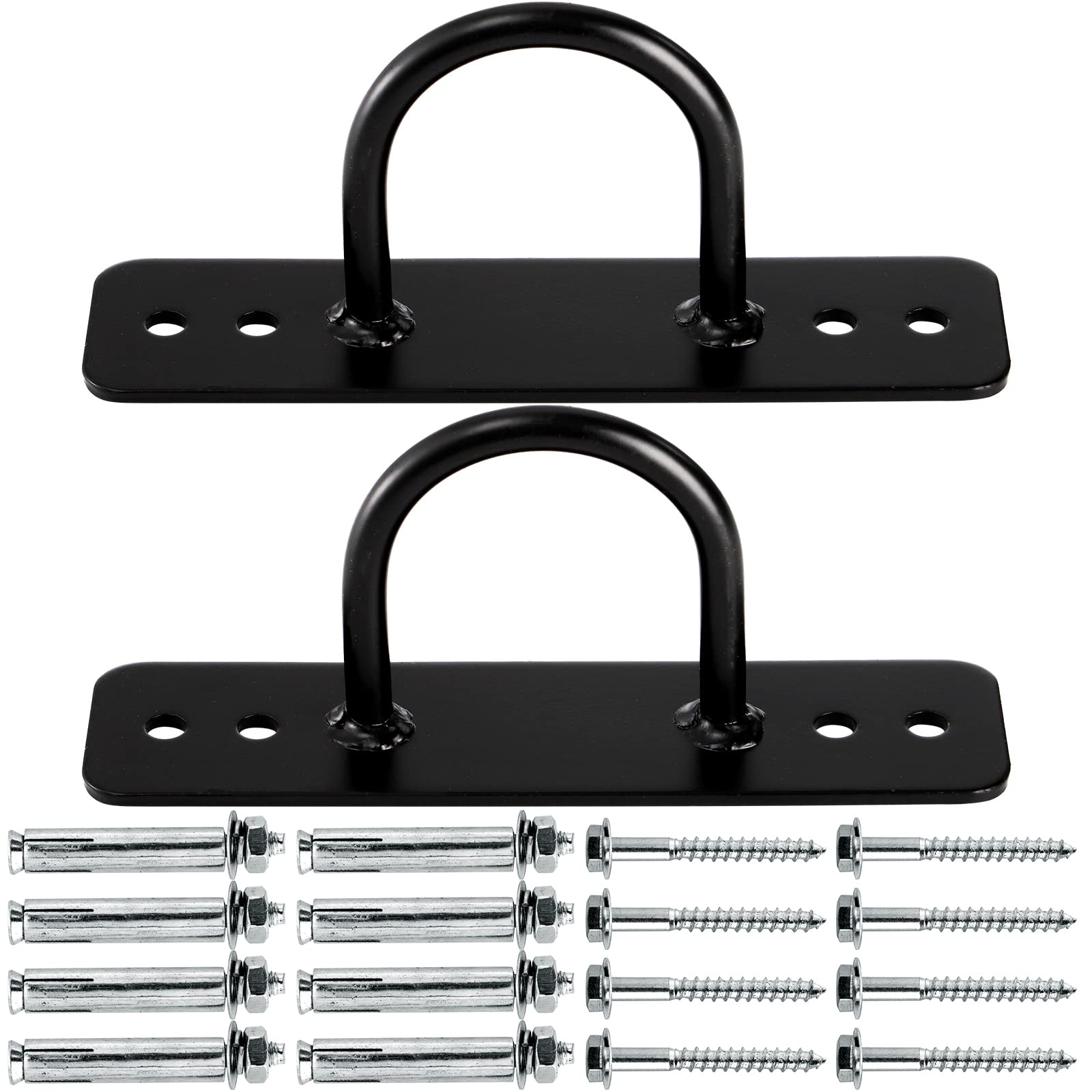 Lyellfe 2 Pack Wall Ceiling Mount Bracket for Suspension Strap, Body Weight Strength Training Systems, Heavy Duty Hammock Hanging Kit for Battle Rope, Yoga and Gymnastic Rings