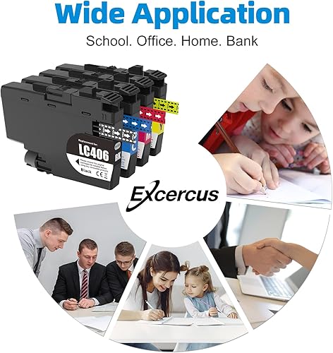 Miniatura 8 de LC406 - Cartuchos de tinta compatibles con Brother 406 Ink Work para MFC-J4335DW MFC-J4345DW MFC-J4535DW MFC-J5855DW MFC-J6555DW MFC-J6955DW 1