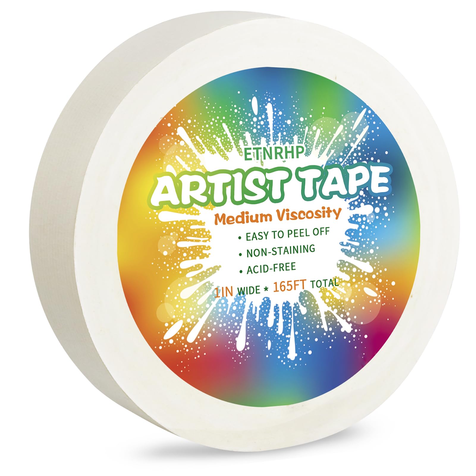 ETNRHP White Art Tape Medium Tack Artist Masking Tape Paper Acid Free Tape Watercolor Painters Tape Artists Tape for Drafting Art Watercolor Painting