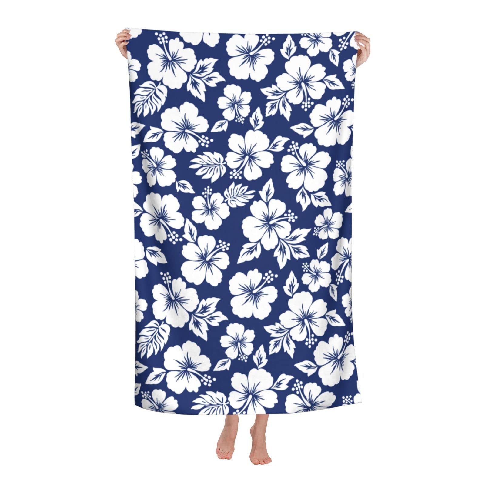 Amazon｜バスタオル ハイビスカス 花柄 ふわふわ 瞬間吸水 ホテル仕様