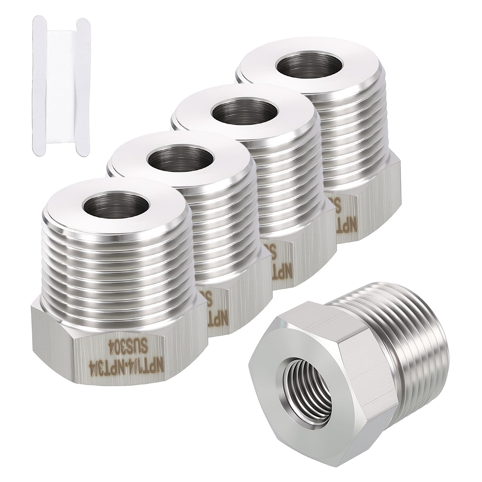 Adaptateur 3/4" mâle NPT inox 304 pour rénovation de plomberie et réseau d'arrosage