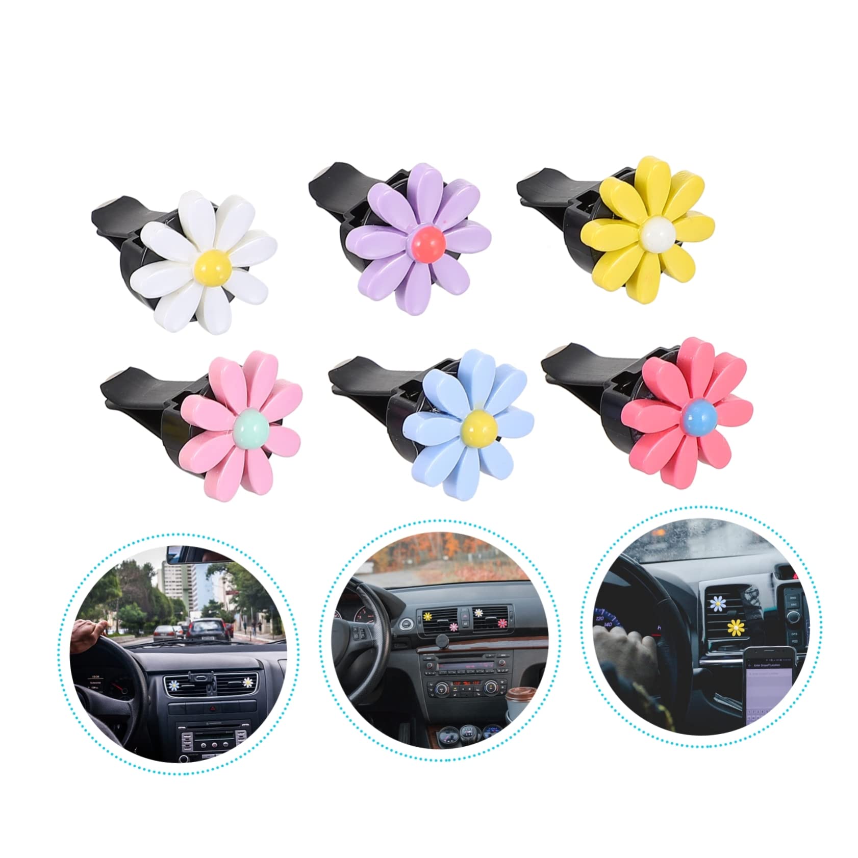 VALICLUD 30sätze Blumen Auto Duftclip Teiliges Elegante Aromatherapie Lüftungsclip-dekoration Für Damen Installieren Für Auto-innenräume Büro Und Wohnräume
