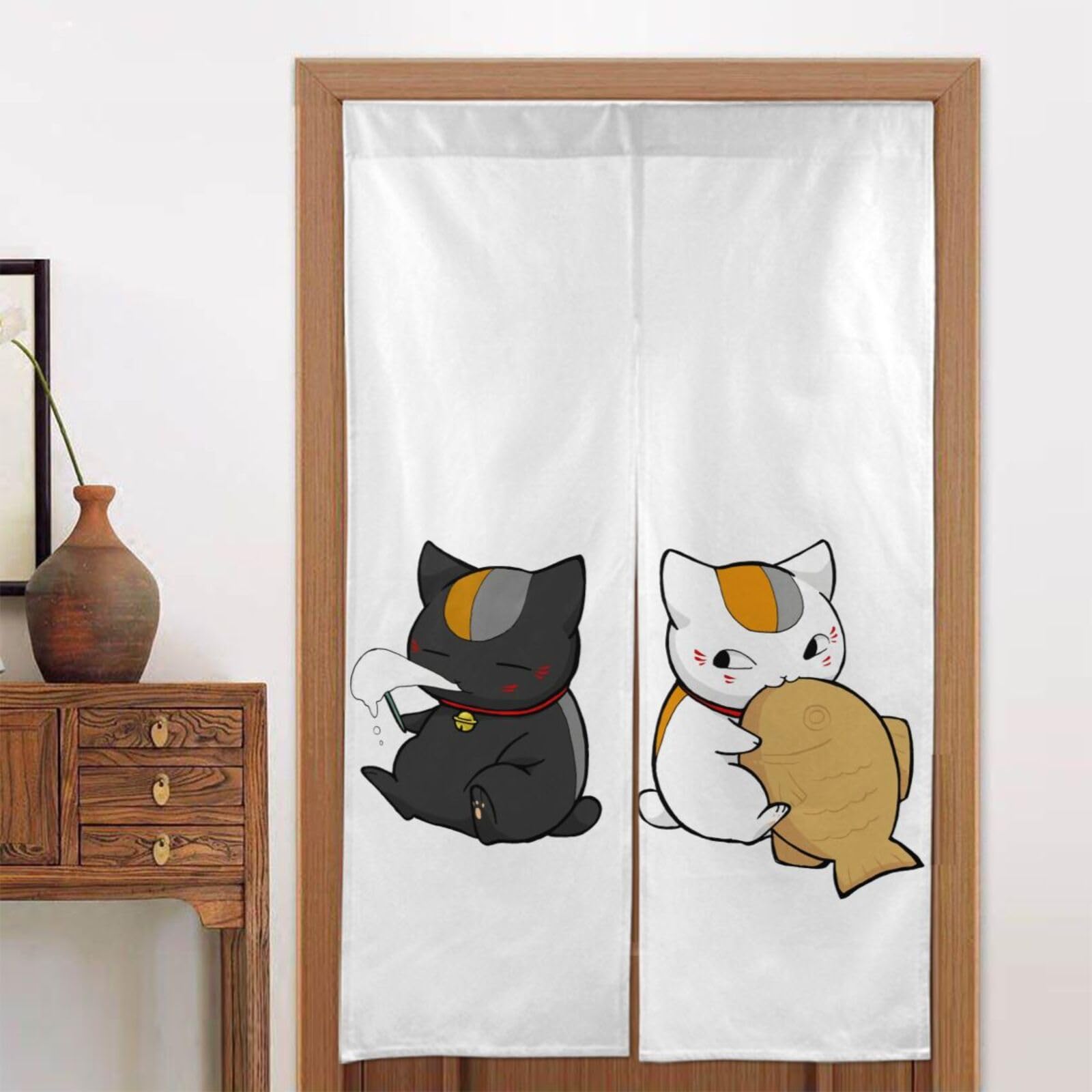 Amazon｜のれん 夏目友人帳 にゃんこ先生 暖簾 カーテン 遮光 おしゃれ