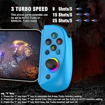 Joso Phone Controller for iPhone/iPad/Android/Tablet, D8 gamepad for Switch/PS/PC with Hall Effects Joysticks Play COD, Genshin Impact, Android Handles, Cloud Gaming/Remote Play, Emulators